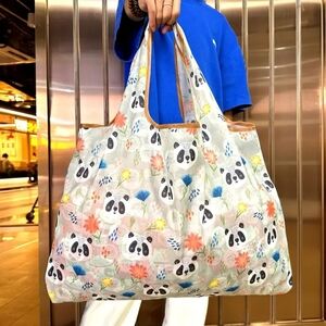 Brand New Panda Print Reusable Tote Bag
